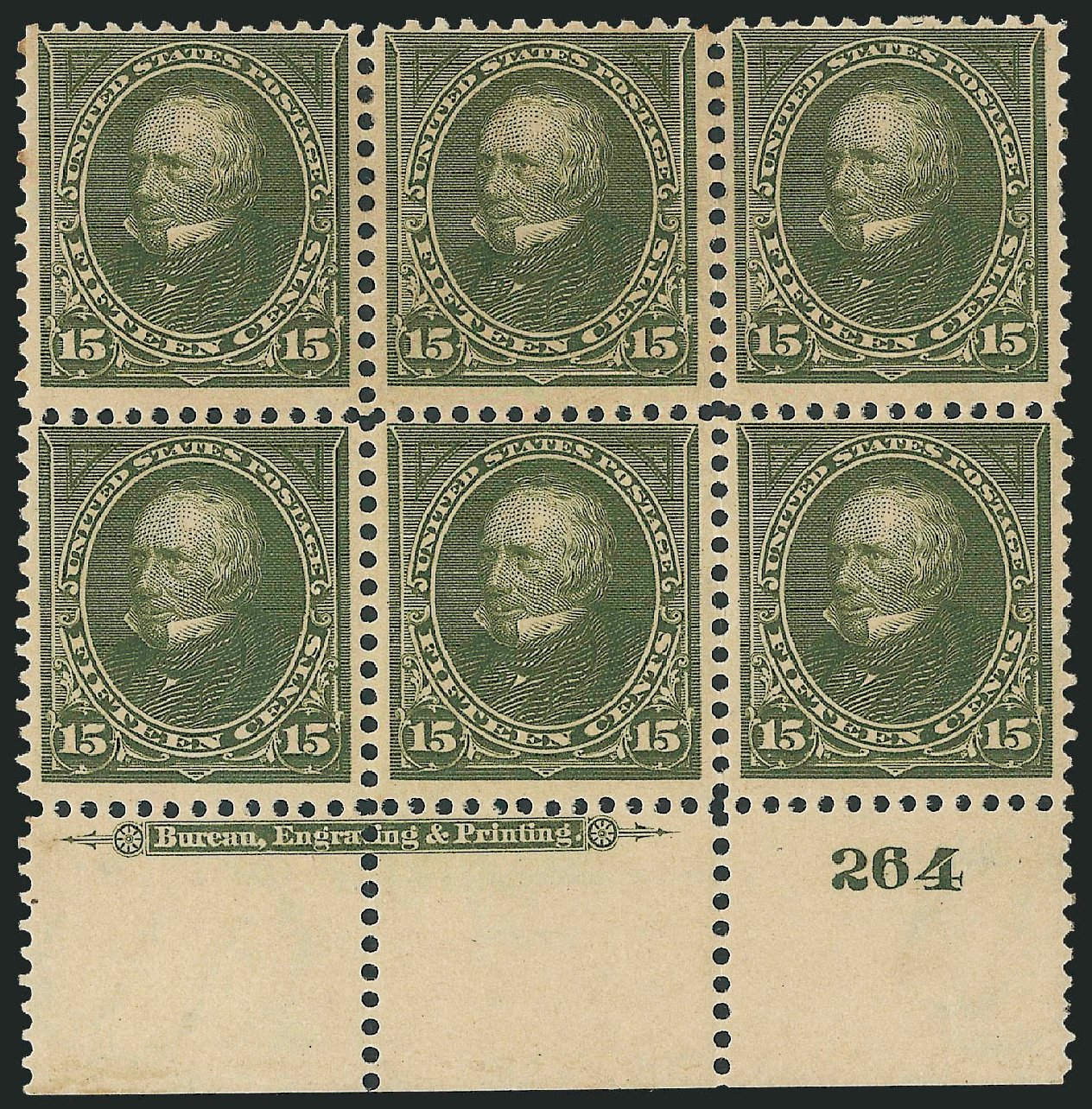 US Stamp Values Scott Cat. 284: 1898 15c Clay. Robert Siegel Auction Galleries, Mar 2011, Sale 1007, Lot 2532
