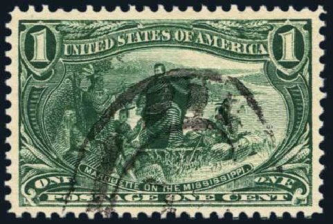 Cost of US Stamp Scott Cat. #285 - 1c 1898 Trans Mississippi Exposition. Harmer-Schau Auction Galleries, Jan 2014, Sale 100, Lot 537
