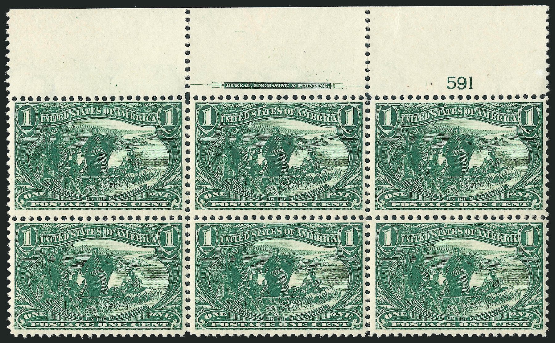 Prices of US Stamps Scott Catalogue 285 - 1898 1c Trans Mississippi Exposition. Robert Siegel Auction Galleries, Apr 2009, Sale 971, Lot 1170