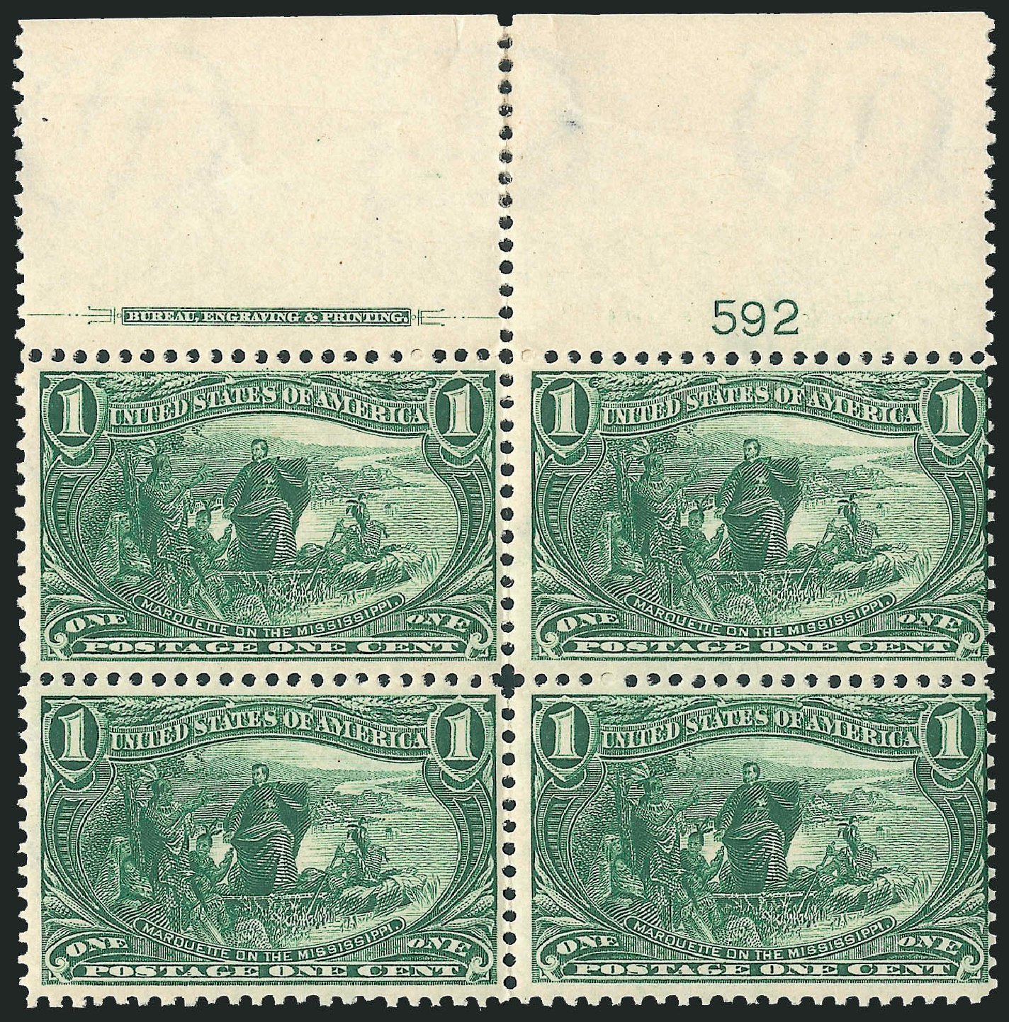 Cost of US Stamps Scott Catalogue # 285 - 1898 1c Trans Mississippi Exposition. Robert Siegel Auction Galleries, Apr 2009, Sale 971, Lot 1171