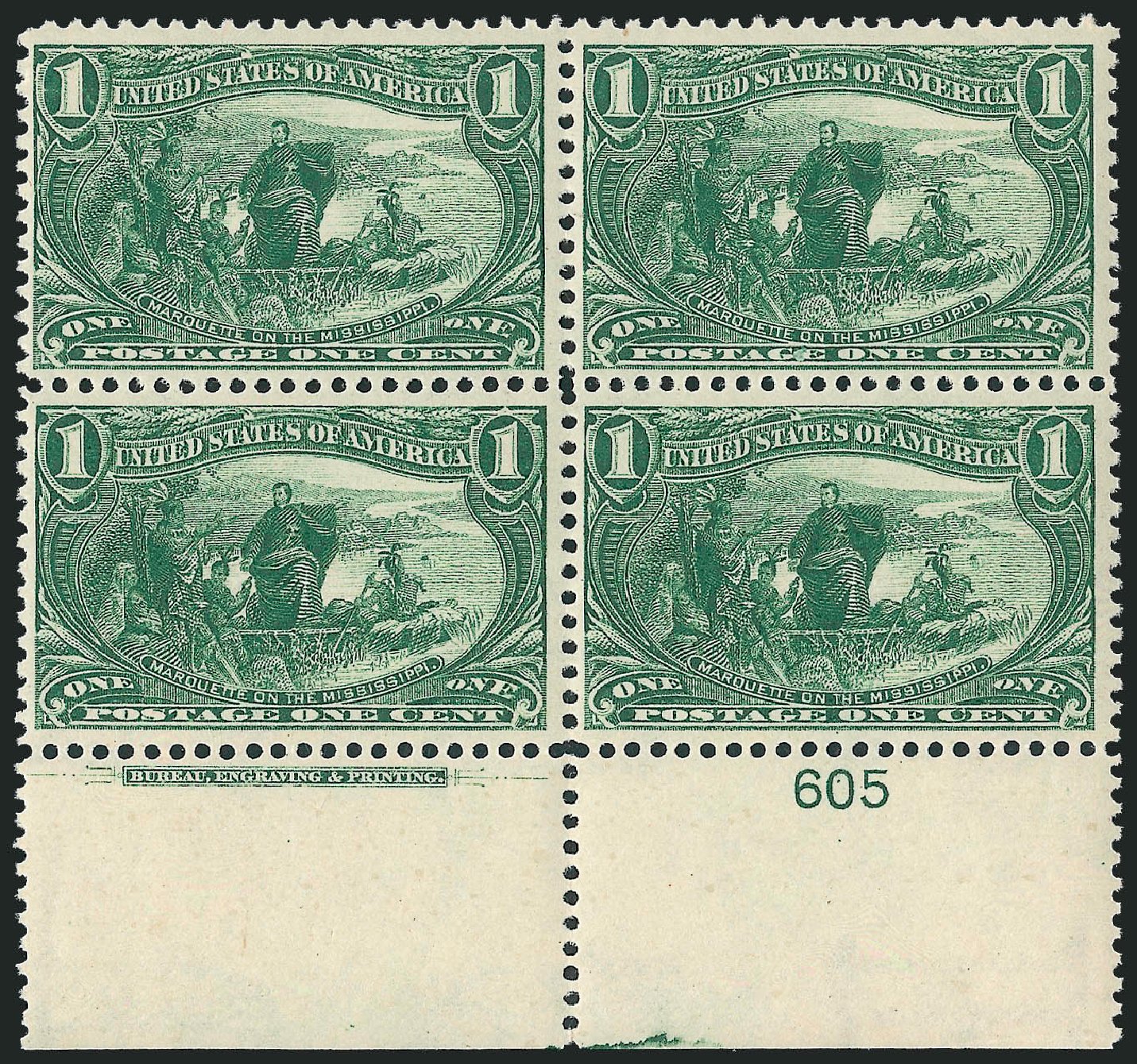 Cost of US Stamps Scott Catalogue # 285 - 1898 1c Trans Mississippi Exposition. Robert Siegel Auction Galleries, Dec 2009, Sale 982, Lot 5641