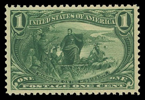 Values of US Stamps Scott 285 - 1898 1c Trans Mississippi Exposition. Daniel Kelleher Auctions, Apr 2012, Sale 629, Lot 265