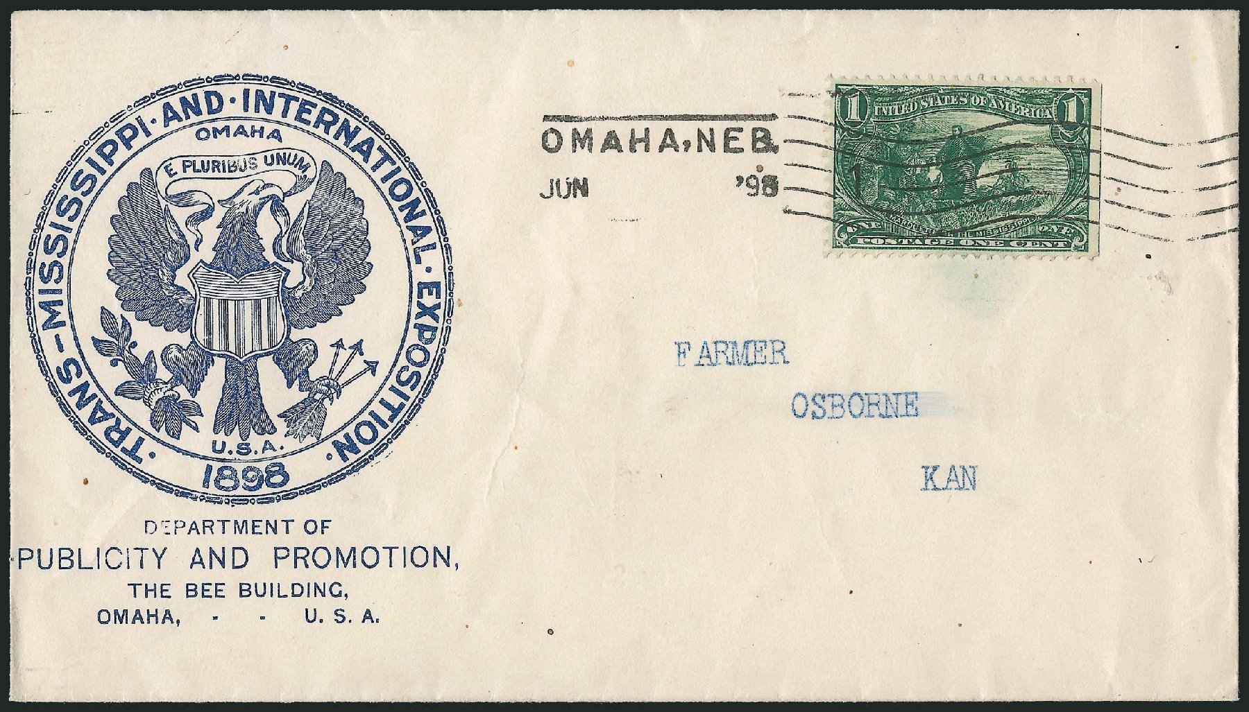 Value of US Stamps Scott Catalogue 285: 1898 1c Trans Mississippi Exposition. Robert Siegel Auction Galleries, Nov 2013, Sale 1056, Lot 375