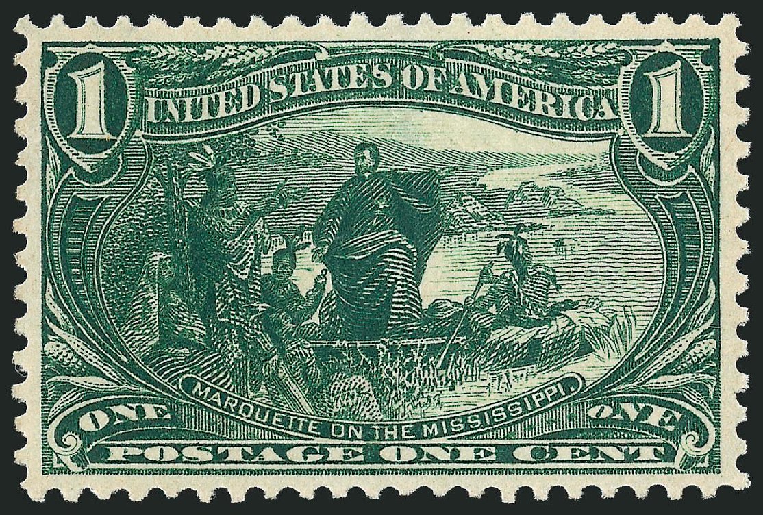 US Stamp Prices Scott Catalogue 285: 1c 1898 Trans Mississippi Exposition. Robert Siegel Auction Galleries, Sep 2008, Sale 962, Lot 2572