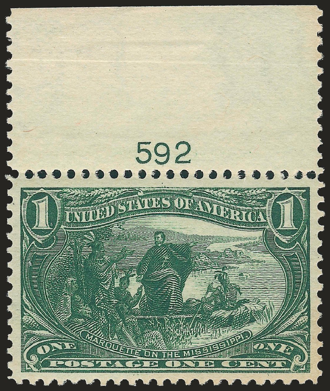 US Stamp Value Scott 285 - 1898 1c Trans Mississippi Exposition. Robert Siegel Auction Galleries, Jun 2009, Sale 975, Lot 1612