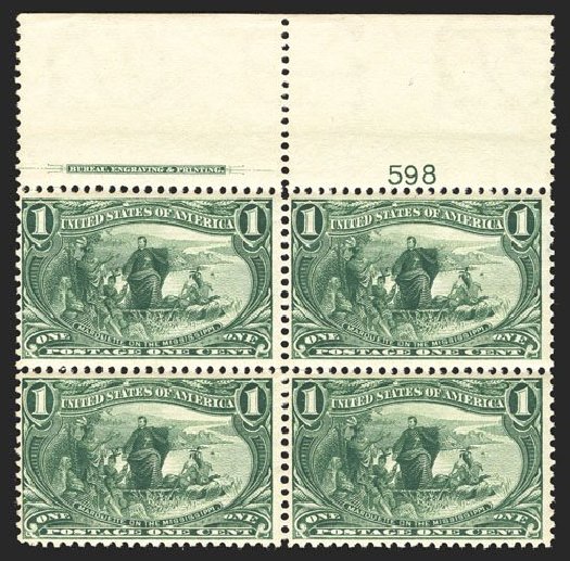 US Stamp Price Scott Catalogue #285 - 1c 1898 Trans Mississippi Exposition. Spink Shreves Galleries, Mar 2013, Sale 142, Lot 272