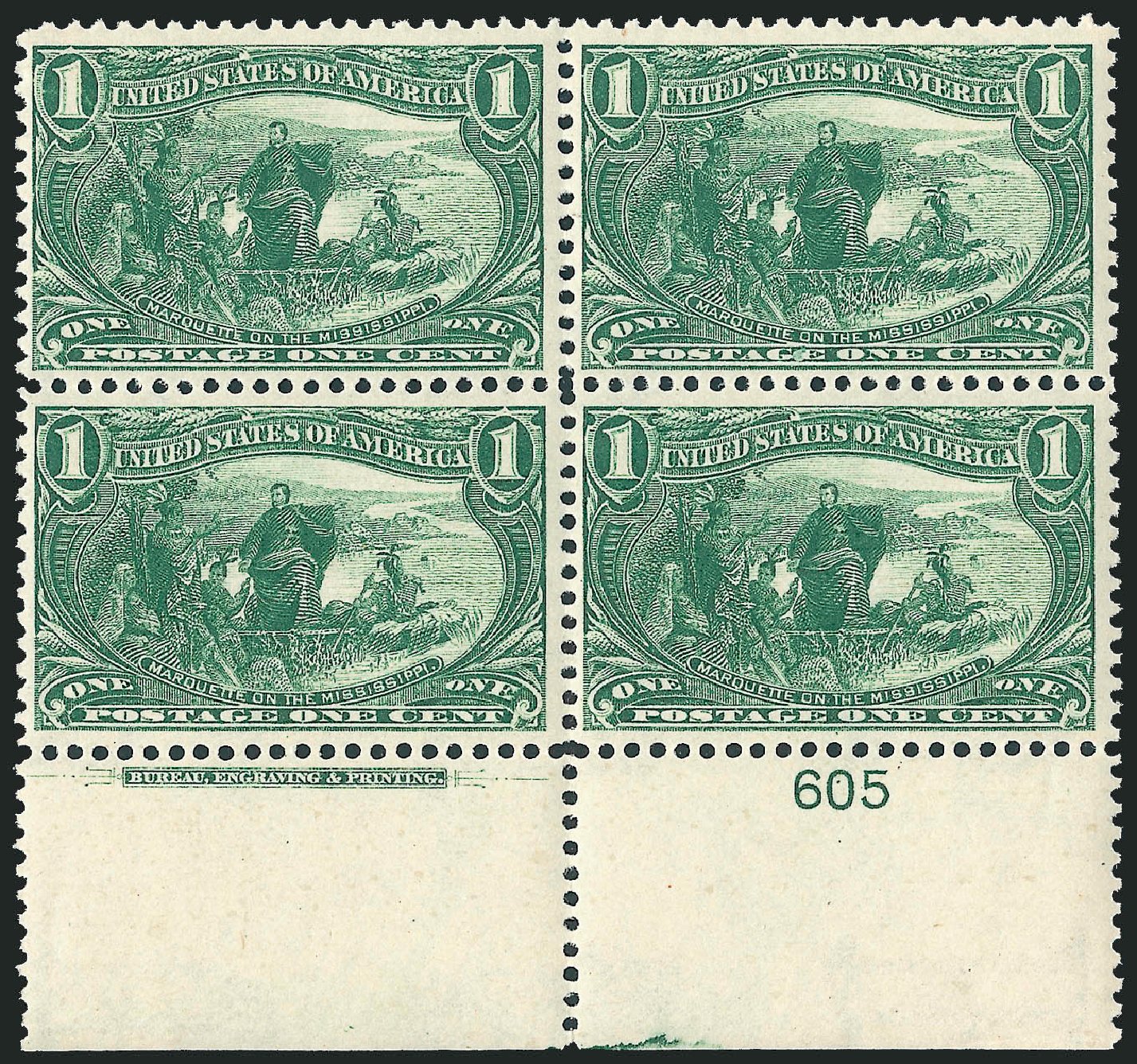 Values of US Stamps Scott Catalogue #285: 1898 1c Trans Mississippi Exposition. Robert Siegel Auction Galleries, Apr 2009, Sale 971, Lot 1173
