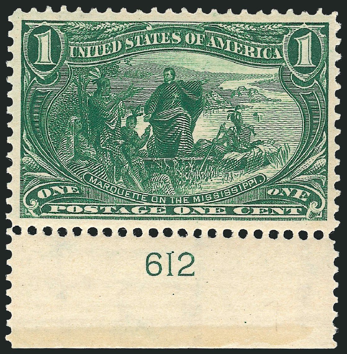 Values of US Stamp Scott Catalogue 285: 1c 1898 Trans Mississippi Exposition. Robert Siegel Auction Galleries, Dec 2008, Sale 967, Lot 4466