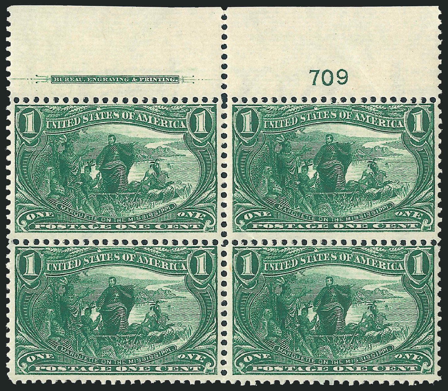 US Stamp Value Scott Cat. 285: 1898 1c Trans Mississippi Exposition. Robert Siegel Auction Galleries, Apr 2009, Sale 971, Lot 1176