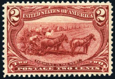 US Stamps Prices Scott Catalogue #286 - 2c 1898 Trans Mississippi Exposition. Harmer-Schau Auction Galleries, Feb 2009, Sale 80, Lot 1237