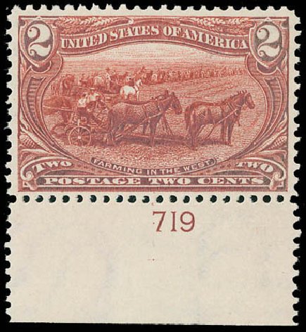Cost of US Stamps Scott Cat. # 286: 2c 1898 Trans Mississippi Exposition. Matthew Bennett International, Jun 2008, Sale 328, Lot 808