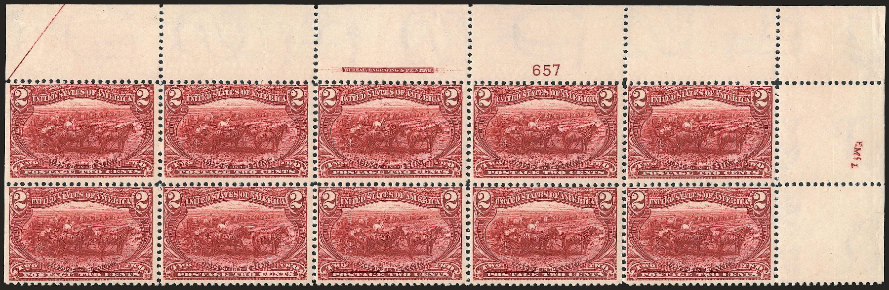 Values of US Stamps Scott Catalog # 286: 1898 2c Trans Mississippi Exposition. Robert Siegel Auction Galleries, Apr 2009, Sale 971, Lot 1188