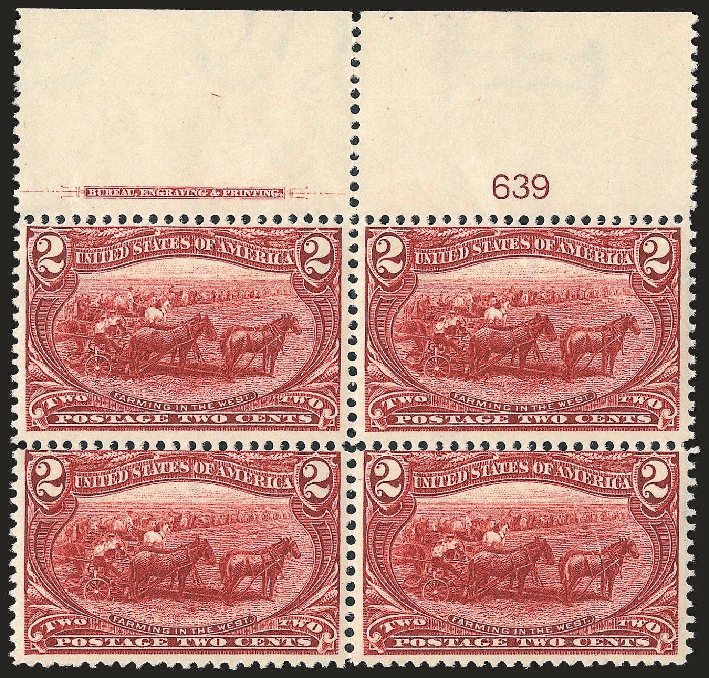 US Stamp Value Scott Cat. # 286 - 2c 1898 Trans Mississippi Exposition. Robert Siegel Auction Galleries, Apr 2009, Sale 971, Lot 1208