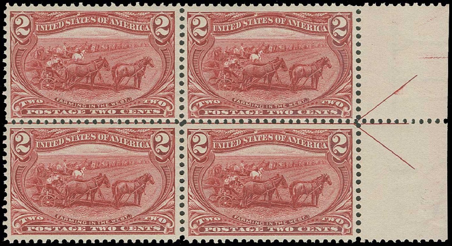 Cost of US Stamps Scott Catalogue 286 - 2c 1898 Trans Mississippi Exposition. H.R. Harmer, Jun 2013, Sale 3003, Lot 1179