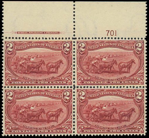 US Stamps Value Scott Catalogue #286 - 2c 1898 Trans Mississippi Exposition. Daniel Kelleher Auctions, Jul 2011, Sale 625, Lot 879