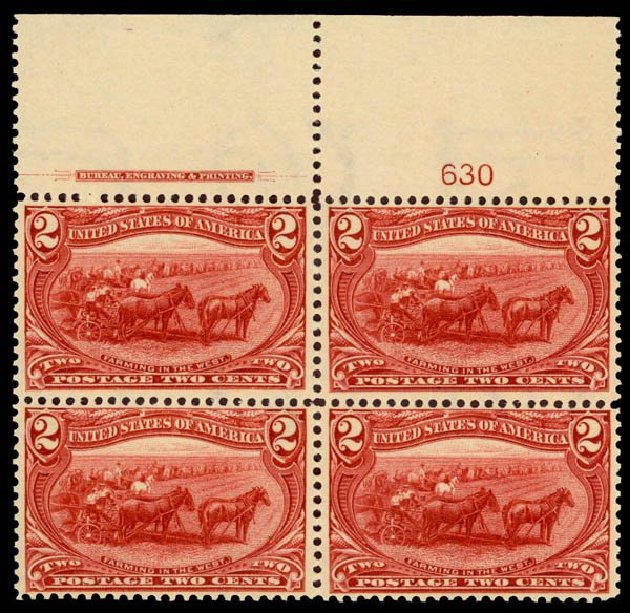 US Stamps Value Scott Cat. # 286 - 2c 1898 Trans Mississippi Exposition. Daniel Kelleher Auctions, Sep 2013, Sale 639, Lot 3389