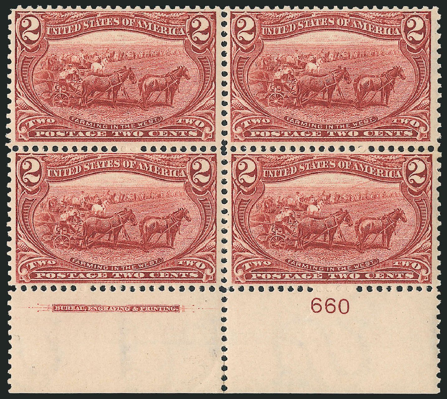 US Stamp Values Scott # 286 - 2c 1898 Trans Mississippi Exposition. Robert Siegel Auction Galleries, Apr 2009, Sale 971, Lot 1189
