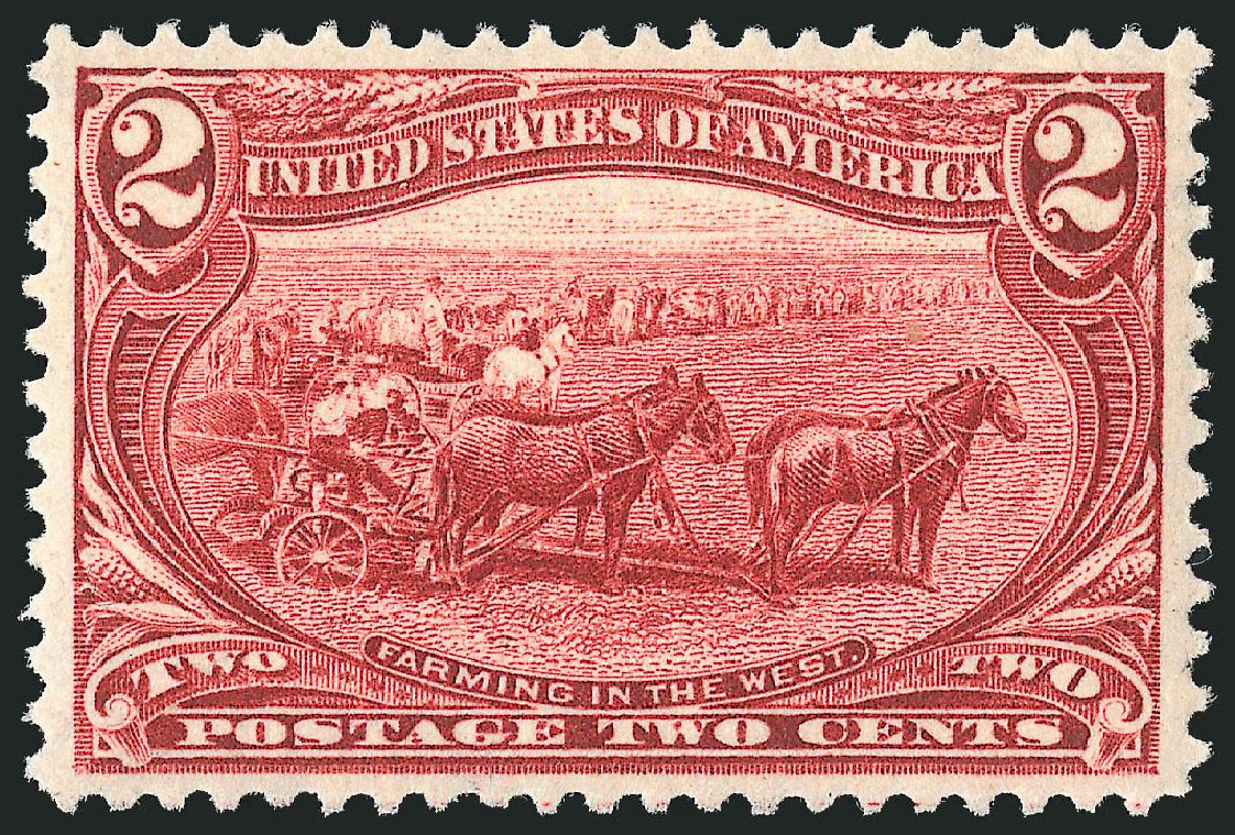 Value of US Stamp Scott Cat. # 286: 2c 1898 Trans Mississippi Exposition. Robert Siegel Auction Galleries, Feb 2010, Sale 983, Lot 179