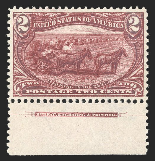 Value of US Stamp Scott Catalog # 286: 2c 1898 Trans Mississippi Exposition. Spink Shreves Galleries, Jul 2012, Sale 140, Lot 200