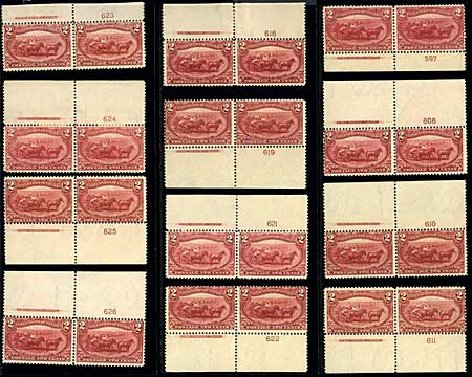Values of US Stamps Scott #286 - 2c 1898 Trans Mississippi Exposition. Harmer-Schau Auction Galleries, Oct 2008, Sale 79, Lot 161