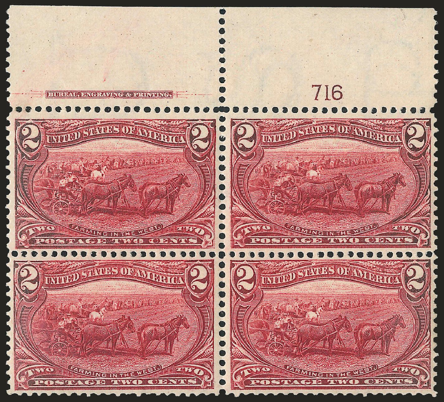 Values of US Stamp Scott Catalogue # 286: 1898 2c Trans Mississippi Exposition. Robert Siegel Auction Galleries, Apr 2009, Sale 971, Lot 1191