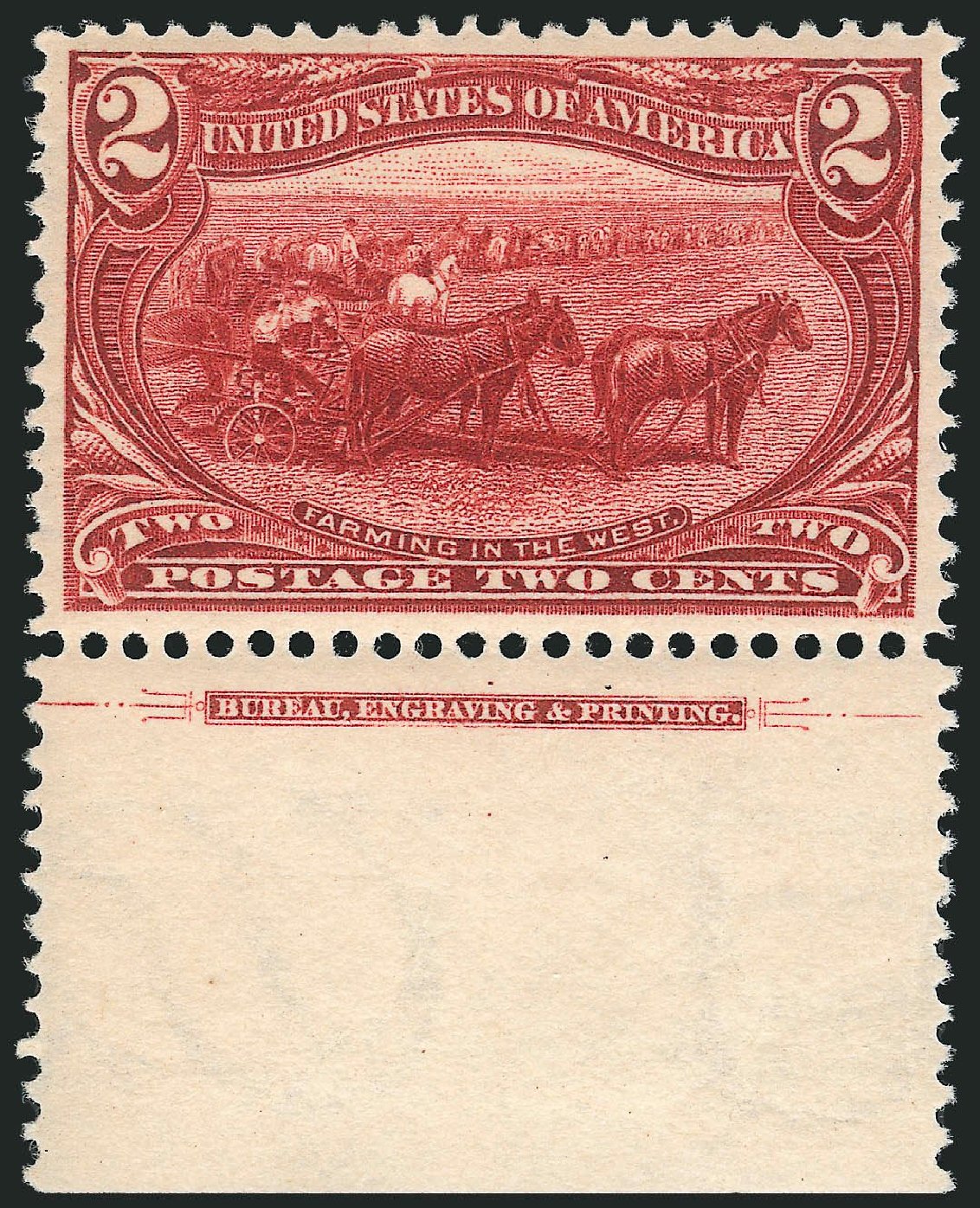 Costs of US Stamp Scott Catalogue #286 - 2c 1898 Trans Mississippi Exposition. Robert Siegel Auction Galleries, Jul 2013, Sale 1050, Lot 424