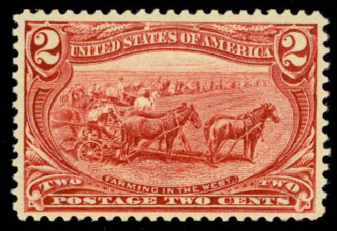 US Stamp Value Scott #286 - 1898 2c Trans Mississippi Exposition. Daniel Kelleher Auctions, Mar 2013, Sale 635, Lot 405