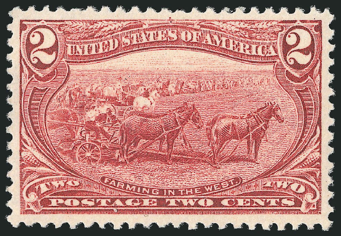 Values of US Stamp Scott Cat. # 286: 2c 1898 Trans Mississippi Exposition. Robert Siegel Auction Galleries, Dec 2010, Sale 1000, Lot 1152