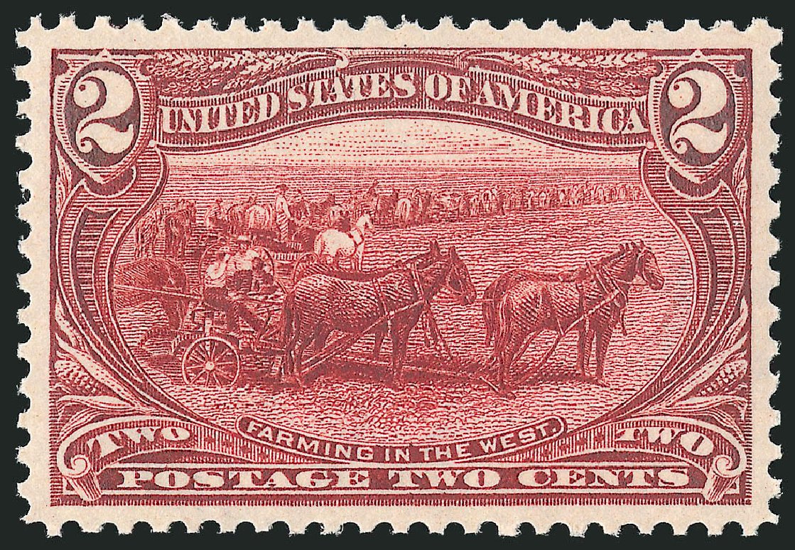US Stamp Values Scott Catalog # 286: 2c 1898 Trans Mississippi Exposition. Robert Siegel Auction Galleries, Nov 2012, Sale 1034, Lot 272