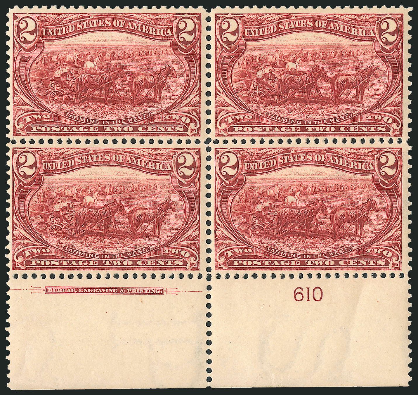 Costs of US Stamps Scott Cat. 286: 1898 2c Trans Mississippi Exposition. Robert Siegel Auction Galleries, Apr 2009, Sale 971, Lot 1182