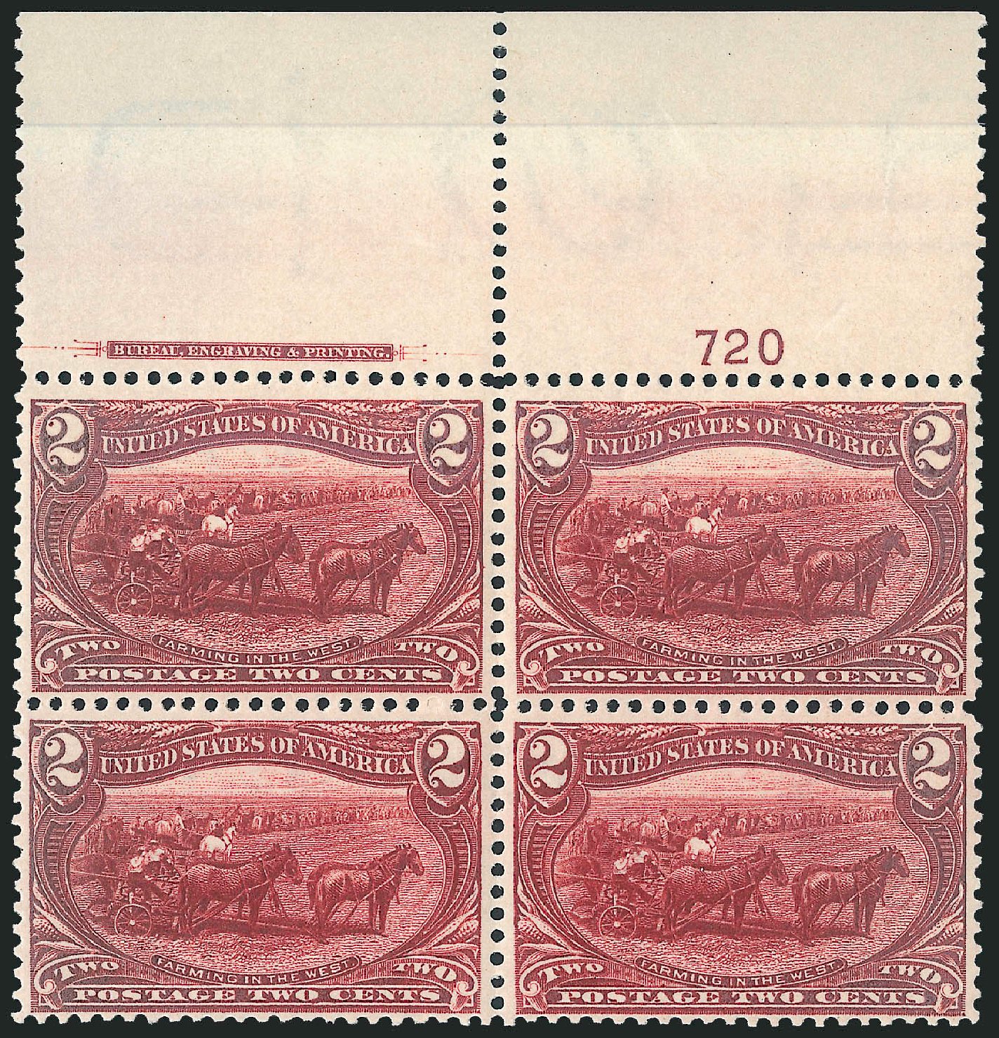 Values of US Stamps Scott Catalogue #286 - 1898 2c Trans Mississippi Exposition. Robert Siegel Auction Galleries, Apr 2009, Sale 971, Lot 1192
