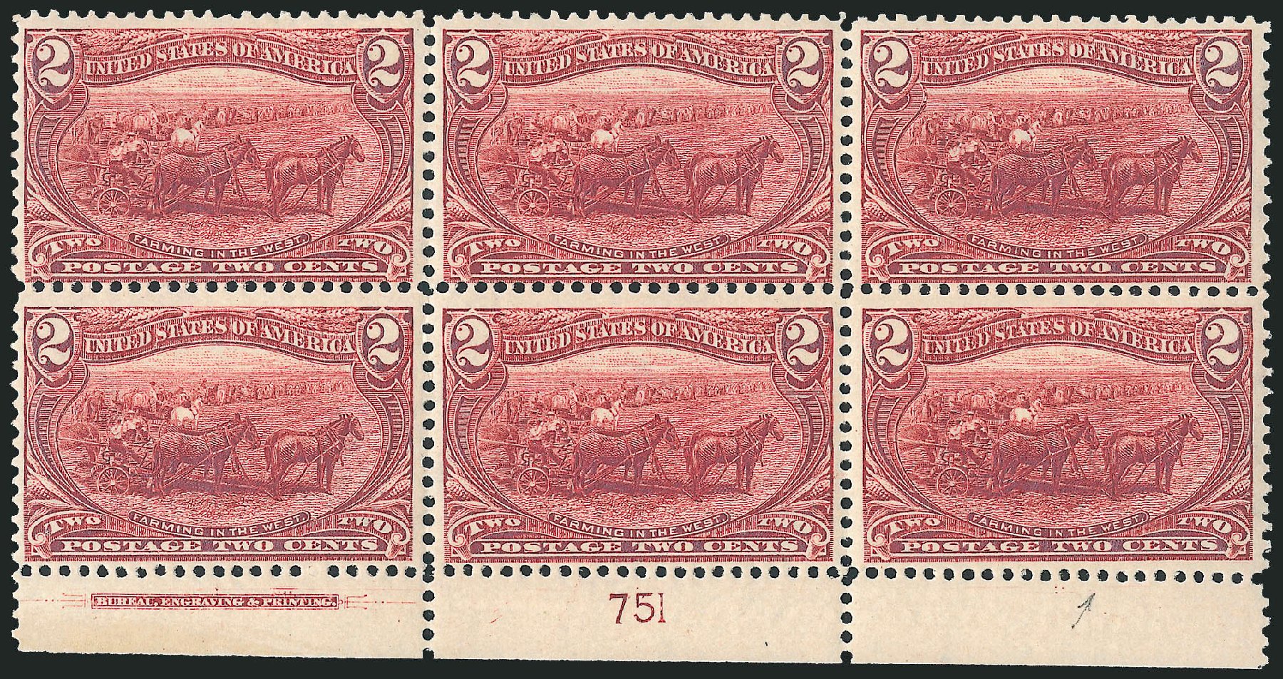 Costs of US Stamps Scott 286 - 2c 1898 Trans Mississippi Exposition. Robert Siegel Auction Galleries, Apr 2009, Sale 971, Lot 1202