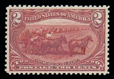 Value of US Stamps Scott Catalogue #286 - 2c 1898 Trans Mississippi Exposition. Matthew Bennett International, Oct 2007, Sale 322, Lot 2133