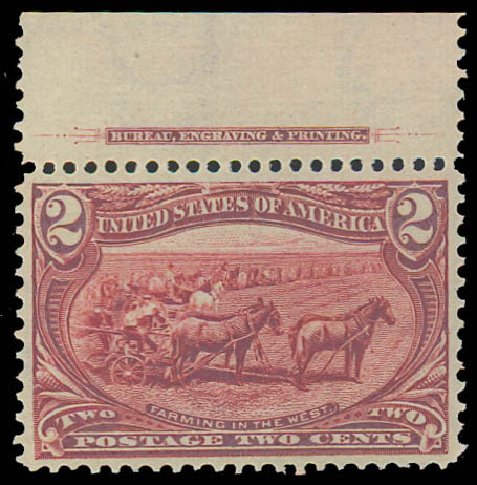 Value of US Stamp Scott Cat. #286 - 1898 2c Trans Mississippi Exposition. Daniel Kelleher Auctions, Aug 2012, Sale 631, Lot 1013