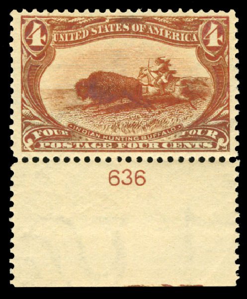 US Stamp Value Scott Catalog 287 - 1898 4c Trans Mississippi Exposition. Cherrystone Auctions, Jul 2013, Sale 201307, Lot 97