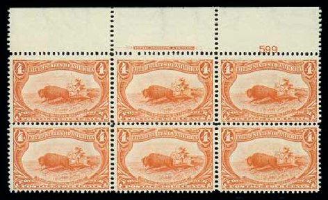 Cost of US Stamp Scott Catalogue # 287 - 1898 4c Trans Mississippi Exposition. Matthew Bennett International, Dec 2007, Sale 325, Lot 1838