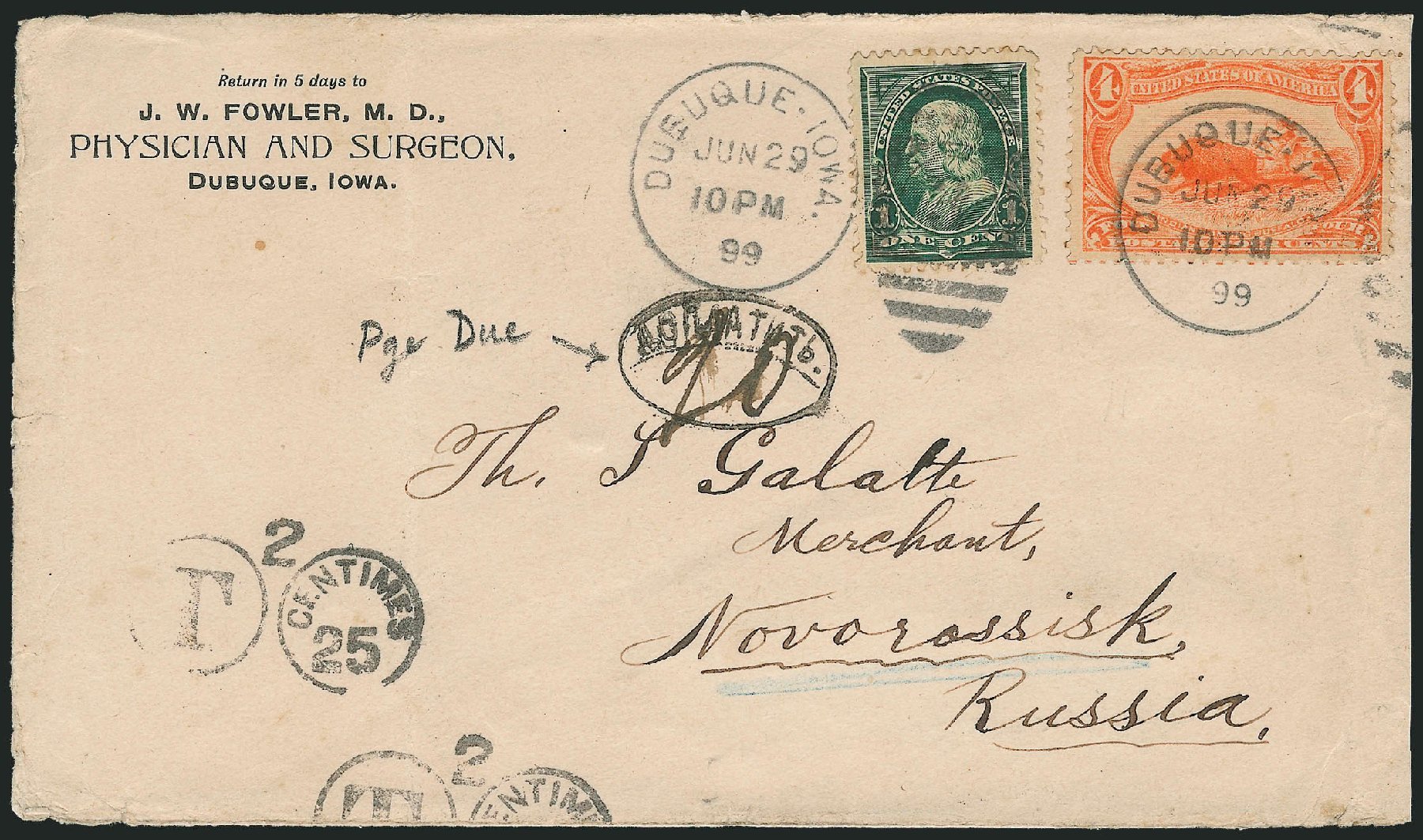 US Stamp Prices Scott Cat. #287 - 4c 1898 Trans Mississippi Exposition. Robert Siegel Auction Galleries, Nov 2013, Sale 1056, Lot 398