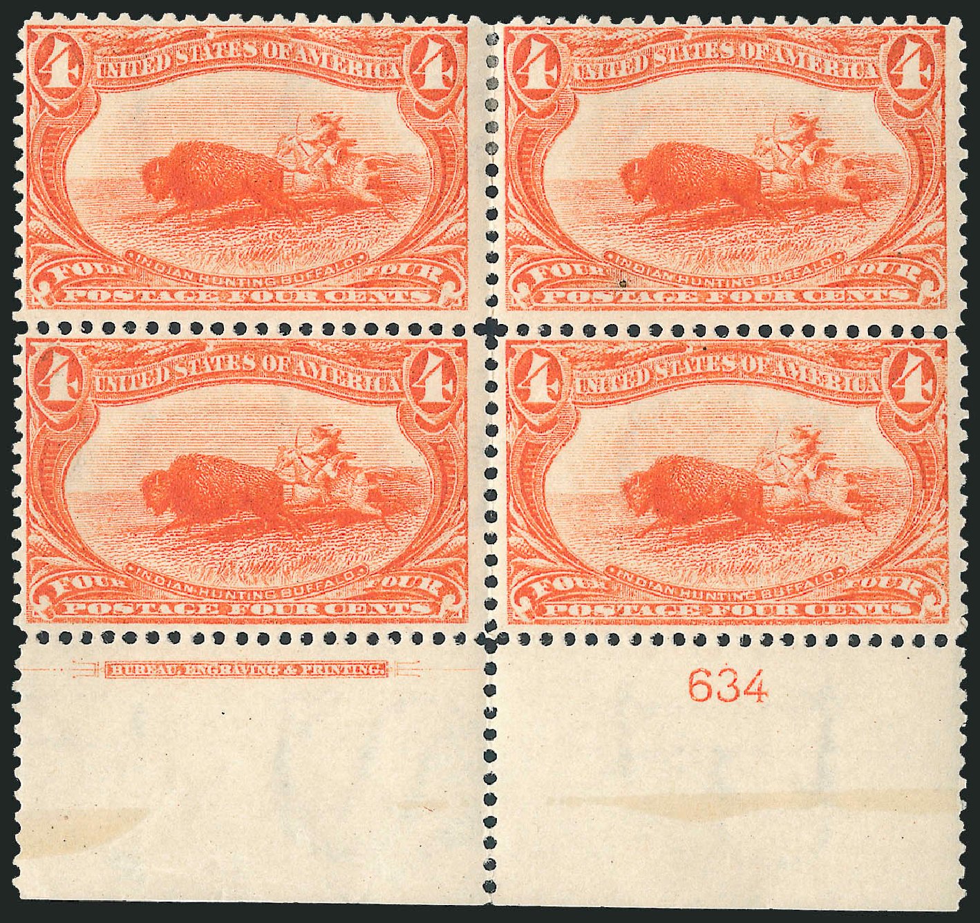 US Stamp Values Scott Catalog 287: 1898 4c Trans Mississippi Exposition. Robert Siegel Auction Galleries, Apr 2009, Sale 971, Lot 1218