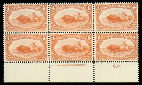 Costs of US Stamps Scott Catalog # 287 - 4c 1898 Trans Mississippi Exposition. Matthew Bennett International, Dec 2007, Sale 325, Lot 1839