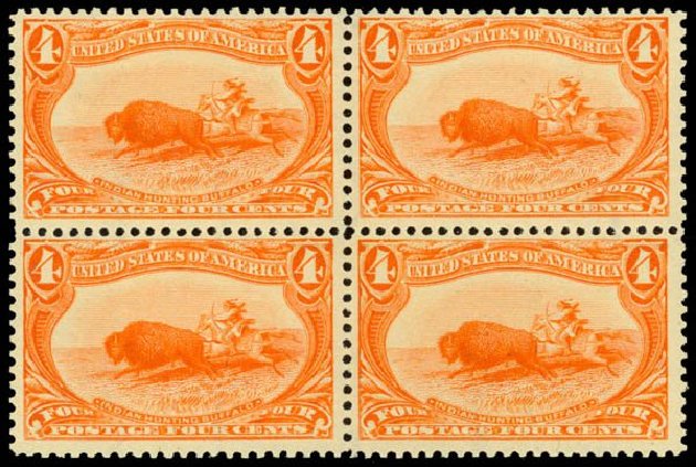 US Stamps Price Scott 287 - 1898 4c Trans Mississippi Exposition. Daniel Kelleher Auctions, Sep 2014, Sale 655, Lot 359