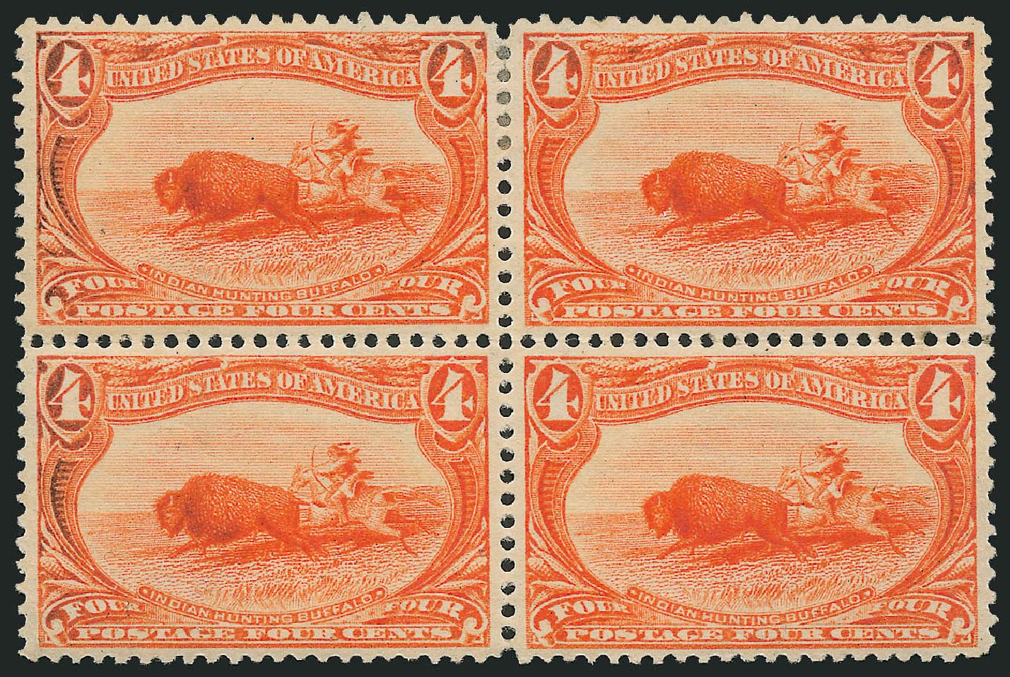 Values of US Stamp Scott Cat. 287 - 4c 1898 Trans Mississippi Exposition. Robert Siegel Auction Galleries, Mar 2011, Sale 1007, Lot 2540