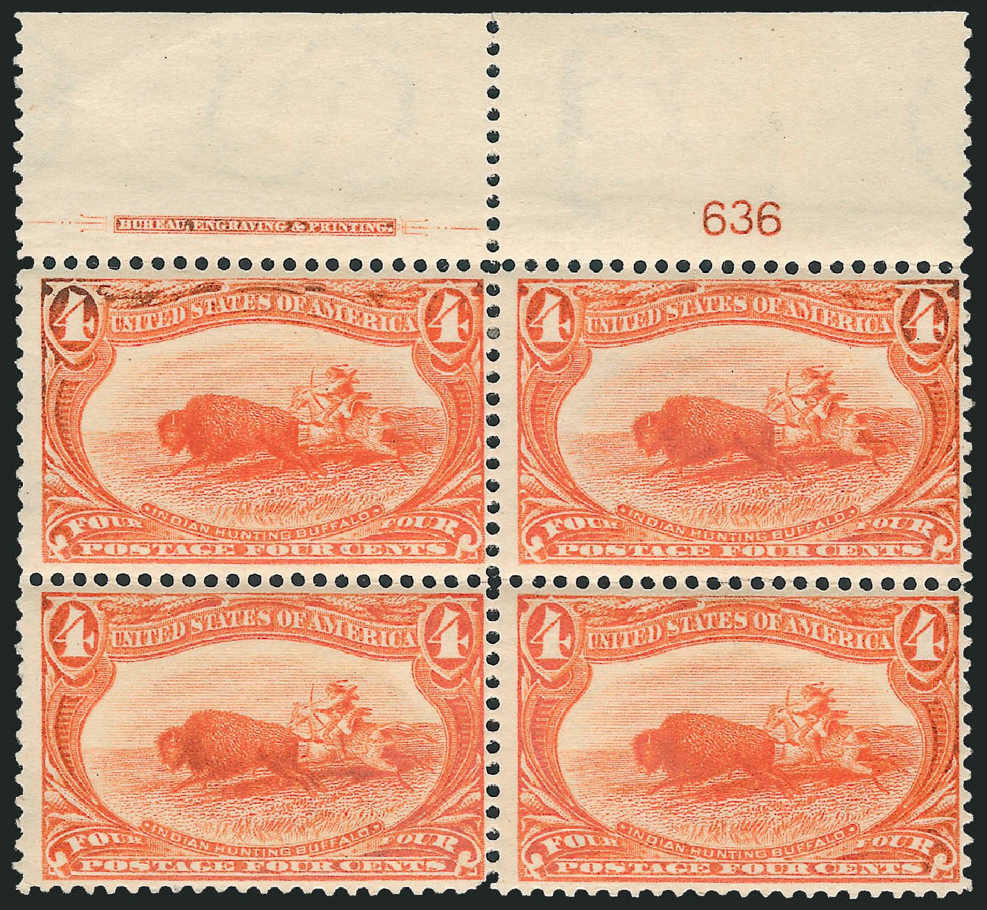 Value of US Stamp Scott Catalog 287 - 1898 4c Trans Mississippi Exposition. Robert Siegel Auction Galleries, Apr 2009, Sale 971, Lot 1220
