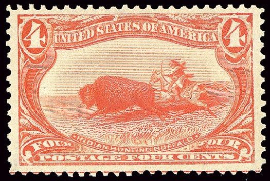 Cost of US Stamp Scott Cat. 287: 4c 1898 Trans Mississippi Exposition. Spink Shreves Galleries, Jan 2014, Sale 146, Lot 330
