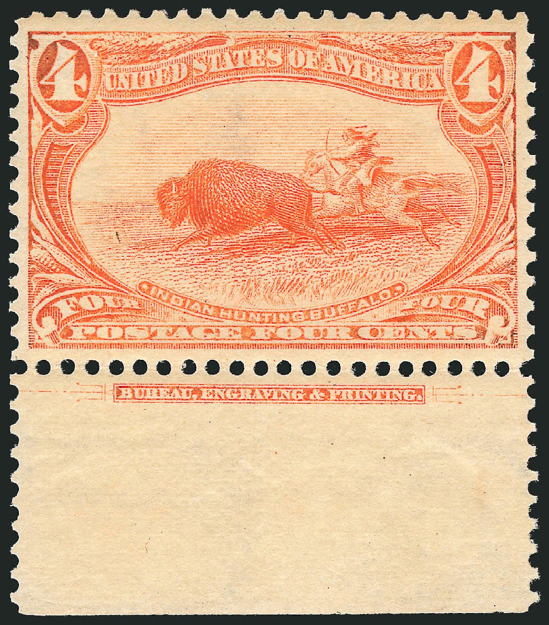 US Stamps Prices Scott Catalogue # 287 - 4c 1898 Trans Mississippi Exposition. Robert Siegel Auction Galleries, Oct 2012, Sale 1033, Lot 4161