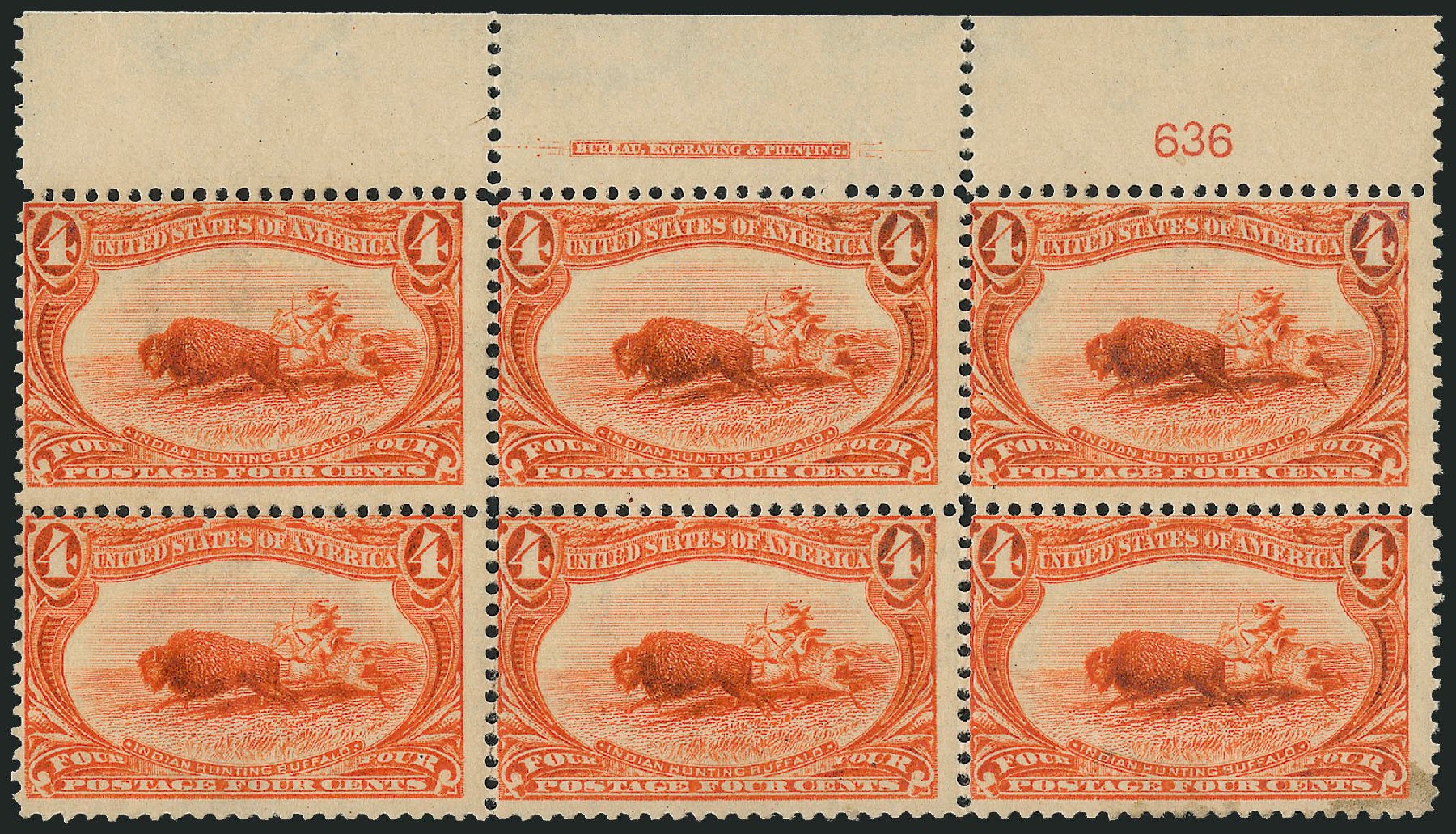 US Stamp Value Scott Cat. 287 - 1898 4c Trans Mississippi Exposition. Robert Siegel Auction Galleries, Dec 2008, Sale 967, Lot 4471