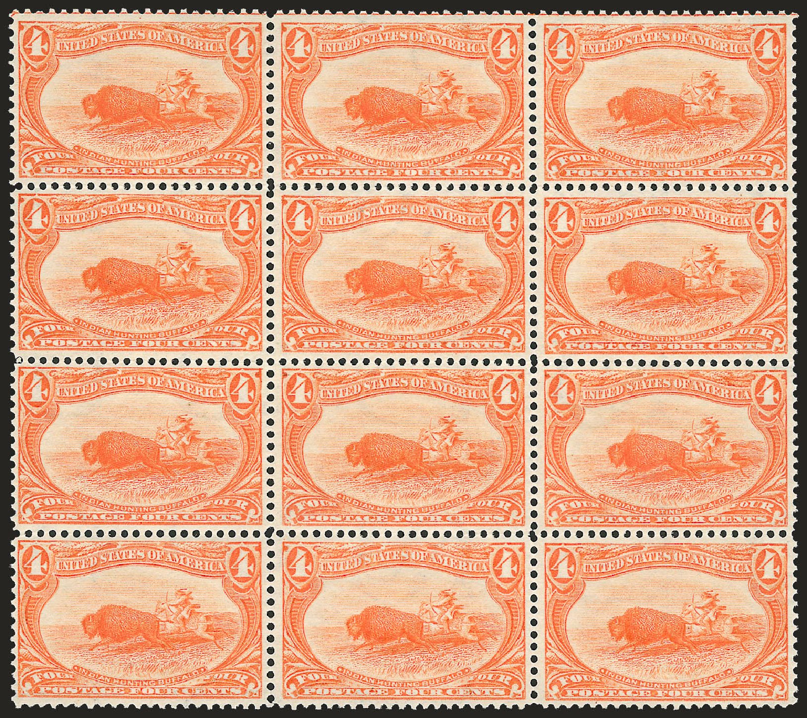 US Stamps Prices Scott Cat. 287 - 4c 1898 Trans Mississippi Exposition. Robert Siegel Auction Galleries, Sep 2009, Sale 976, Lot 1821