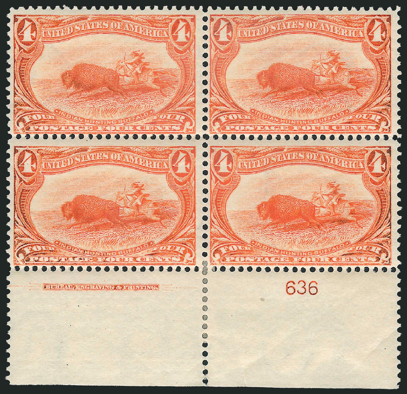 US Stamp Price Scott Cat. 287 - 1898 4c Trans Mississippi Exposition. Robert Siegel Auction Galleries, Feb 2010, Sale 983, Lot 181