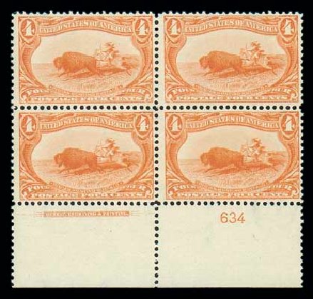 US Stamps Prices Scott Catalogue #287 - 1898 4c Trans Mississippi Exposition. Matthew Bennett International, Dec 2007, Sale 324, Lot 1165