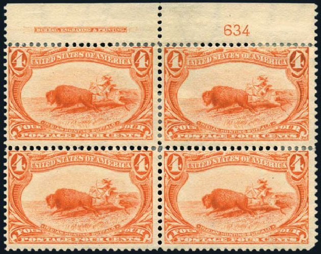 Prices of US Stamp Scott Catalog # 287: 4c 1898 Trans Mississippi Exposition. Harmer-Schau Auction Galleries, Oct 2013, Sale 99, Lot 165