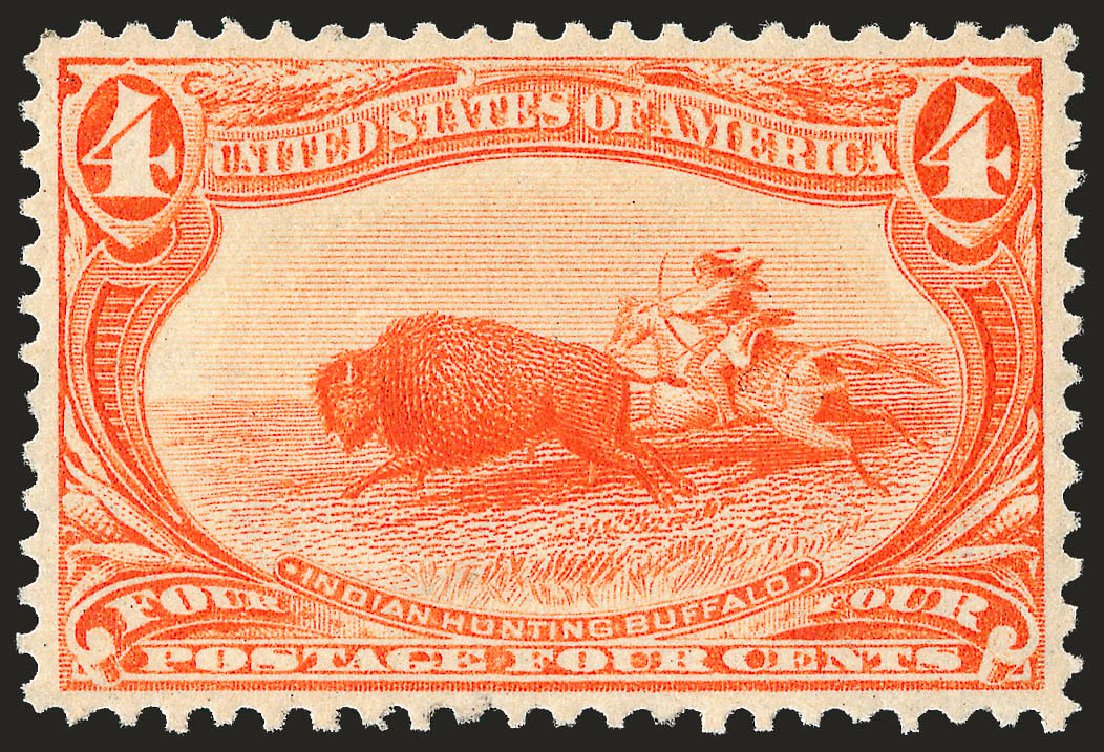 Values of US Stamps Scott Catalog # 287 - 4c 1898 Trans Mississippi Exposition. Robert Siegel Auction Galleries, Sep 2008, Sale 962, Lot 2575